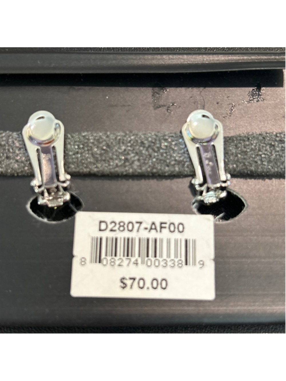 Women's John Medeiros Silver Gold Tone Crystal Clip-On Earrings One Size - Picture 2 of 8